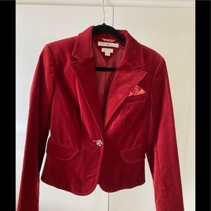 Tommy Hilfiger red velvet blazer size M